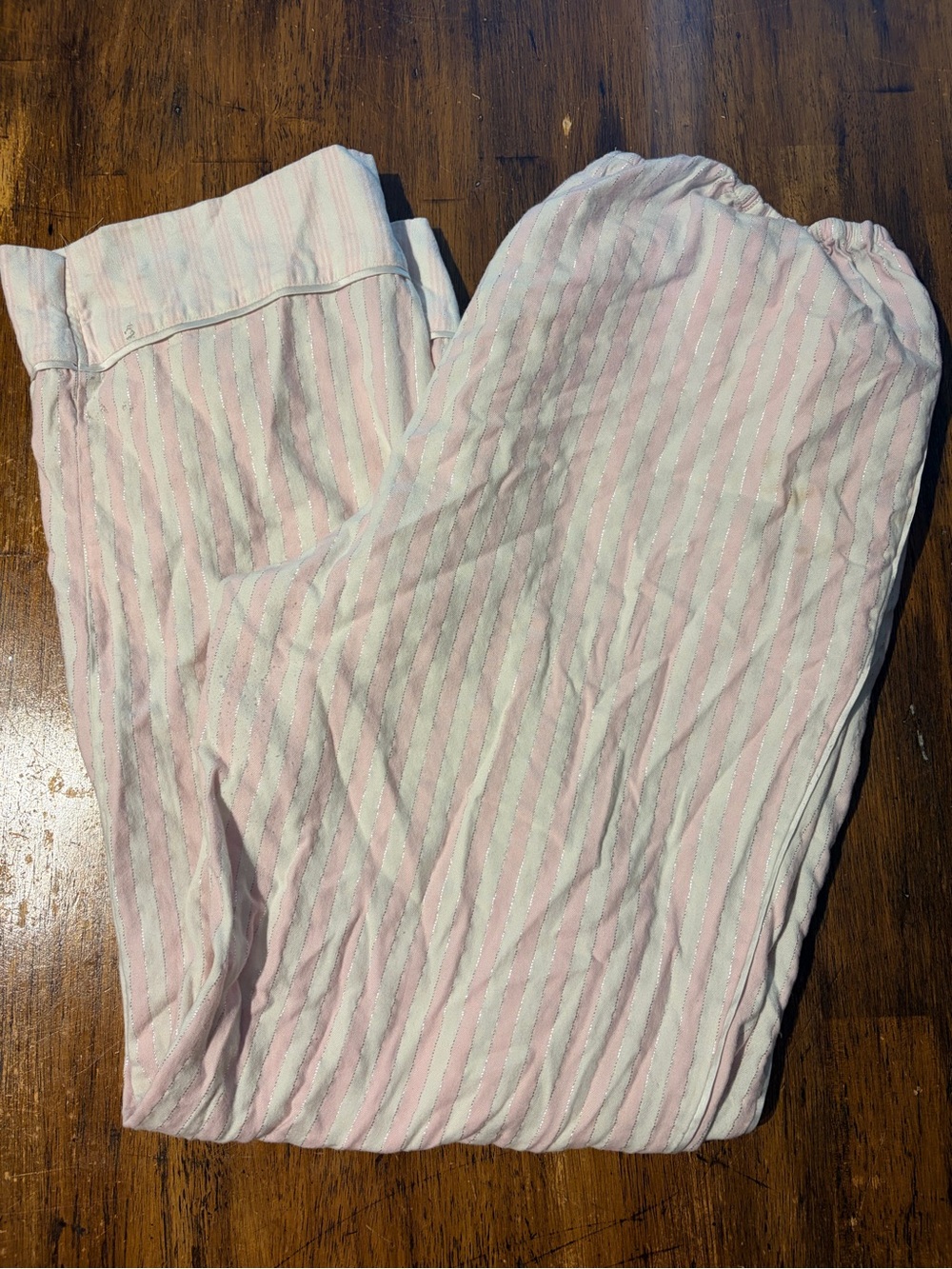 Victoria's Secret Pink and White Striped Pajama Bottoms